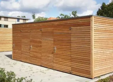 Spațiu depozitare exterior tip șopron
